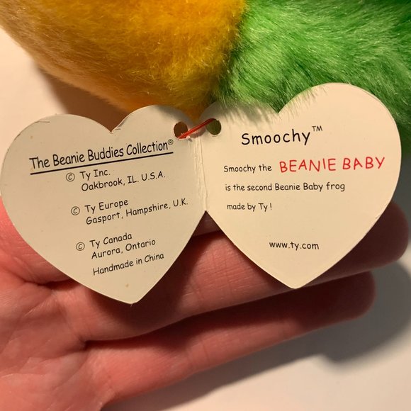 1998 Smoochy the Frog - 14" TY Beanie Baby - NWT, TAG ERRORS! - Picture 4 of 5